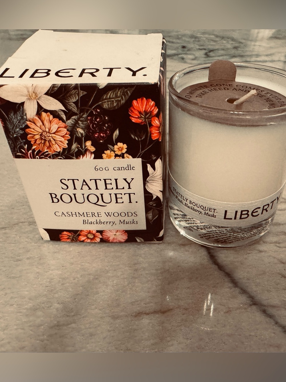 LIBERTY of London Stately Bouquet Votive Candle - NWT